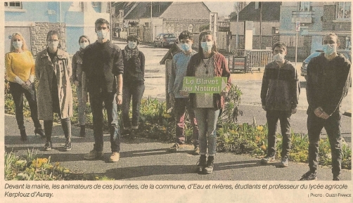 Alternatives aux pesticides : des BTS d’Auray collaborent avec la Ville (1 article Ouest-France + 1 article Le Télégramme)