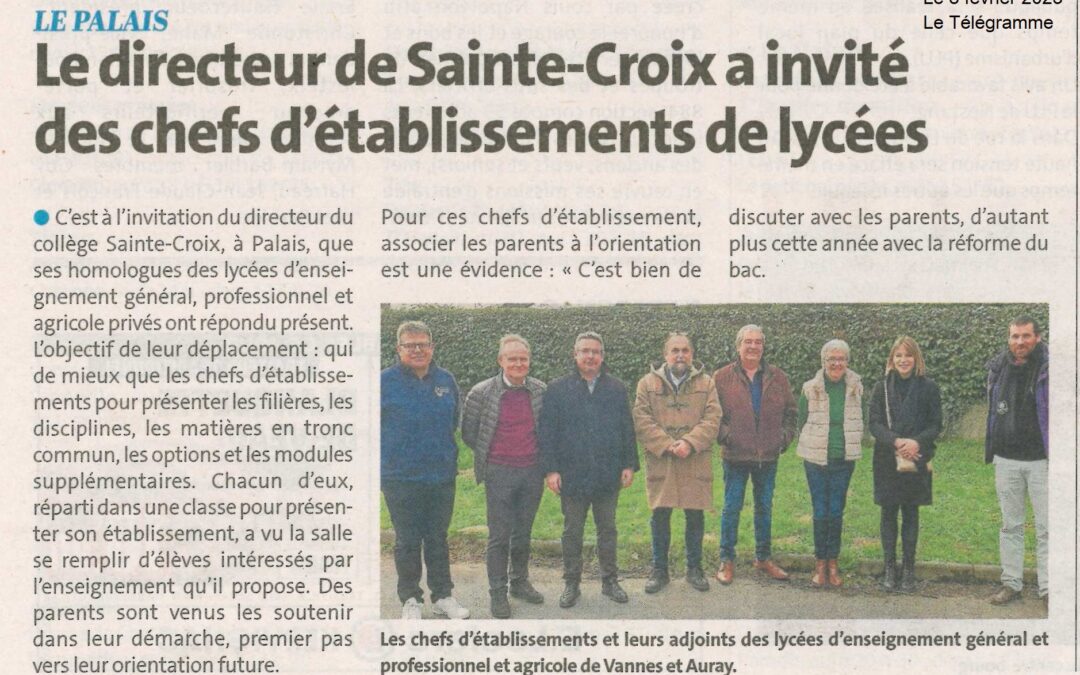 Le directeur de Sainte-Croix a invité des chefs d’établissements de lycées