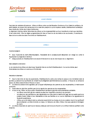 règlement élèves – MAJ 01-2024